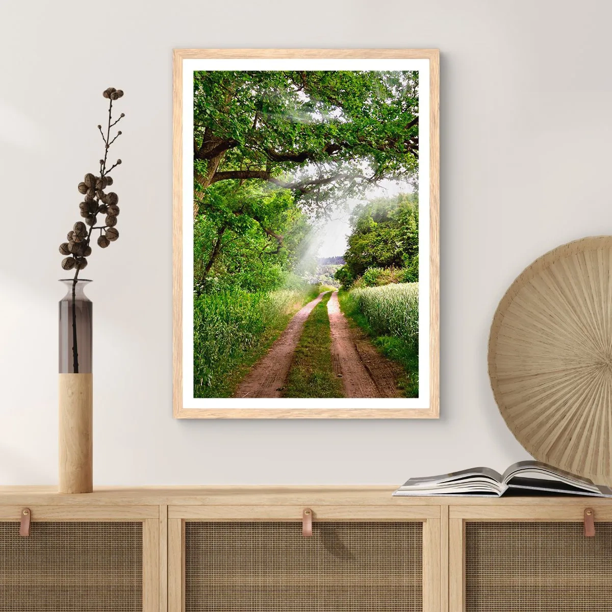 Een poster in een licht eiken lijst - Et in Arcadia ego - 50x70 cm