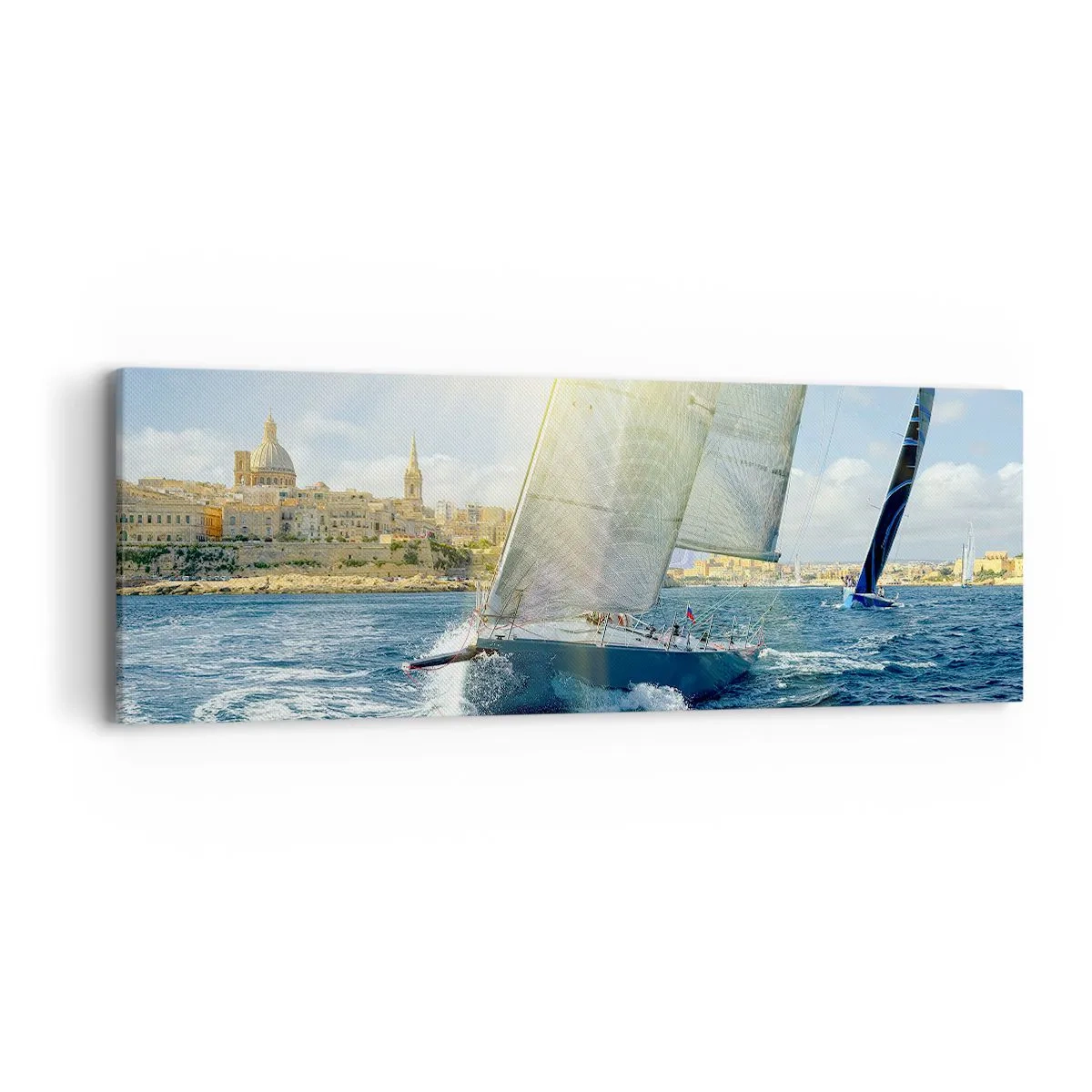 Schilderen op canvas - Het is tijd om de stad te verlaten - 90x30 cm