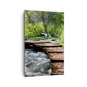 Schilderen op canvas - Boven de schuimige waterval - 80x120 cm