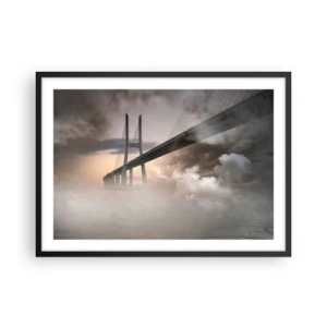 Poster in een zwarte lijst - Bij de rivier die niet bestaat - 70x50 cm