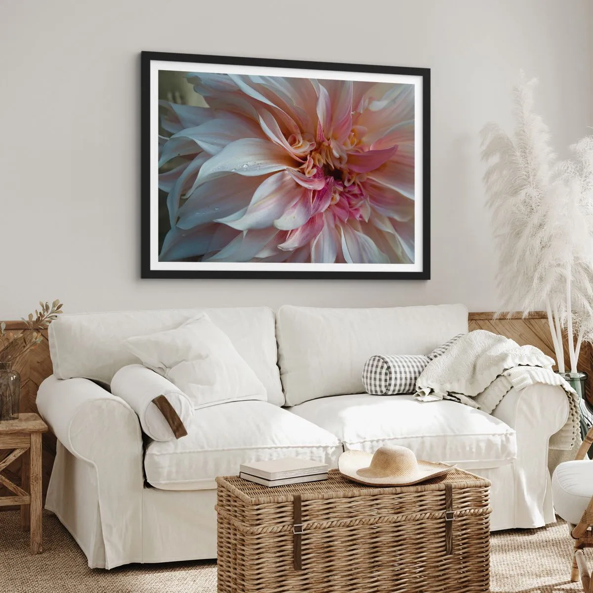 Poster in een zwarte lijst - Bloeiende frisheid - 91x61 cm