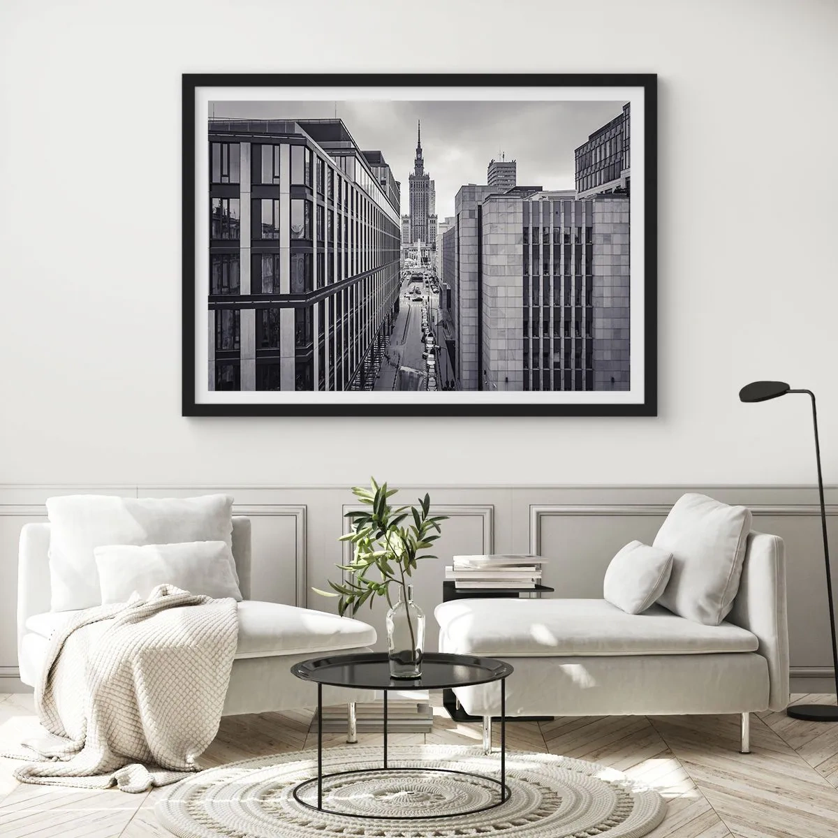 Poster in een zwarte lijst - Warschau vallei - 40x30 cm