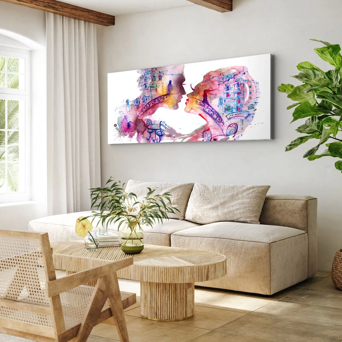 Schilderen op canvas - De geheime brug van zuchten - 160x50 cm