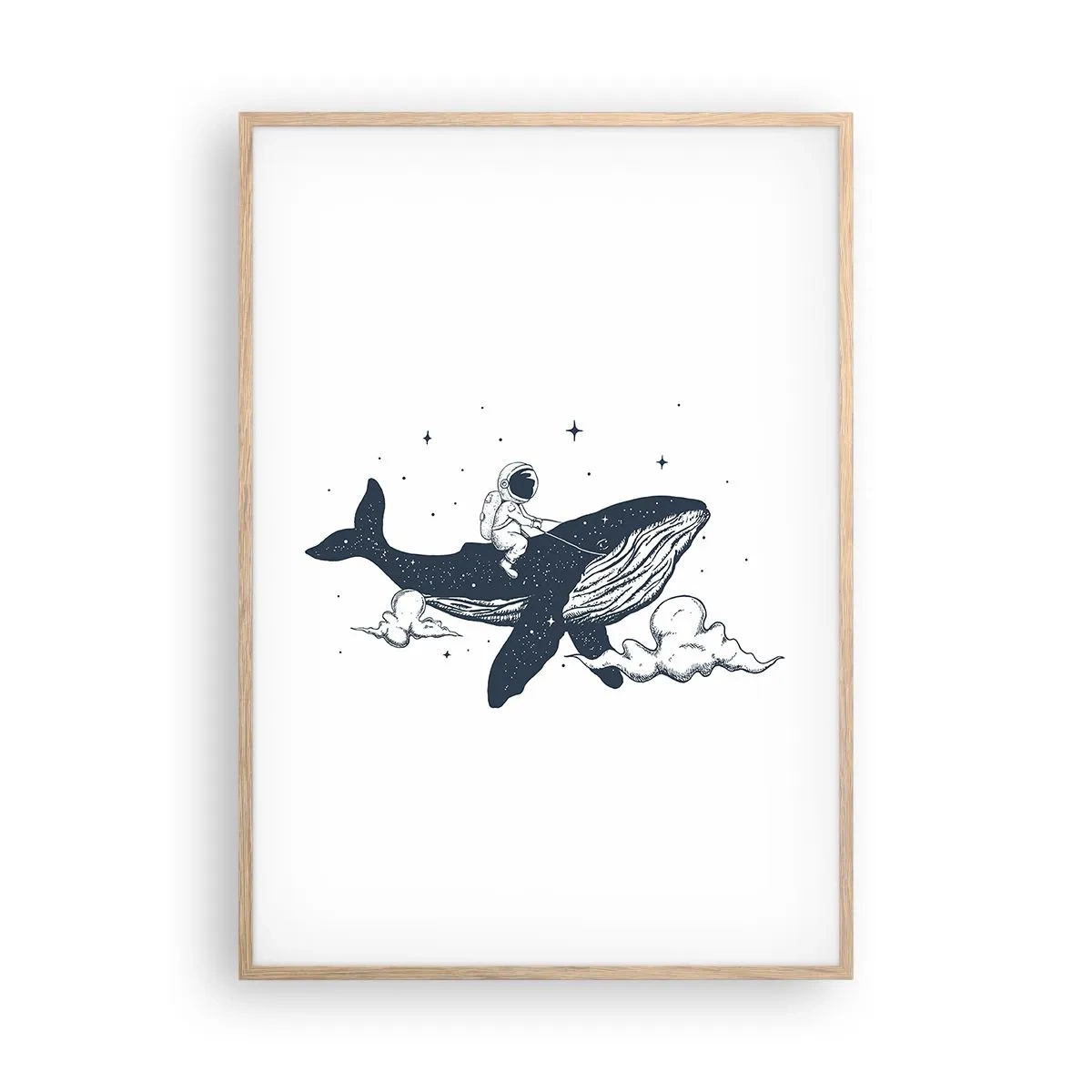 Een poster in een licht eiken lijst - Ruimte avontuur - 70x100 cm