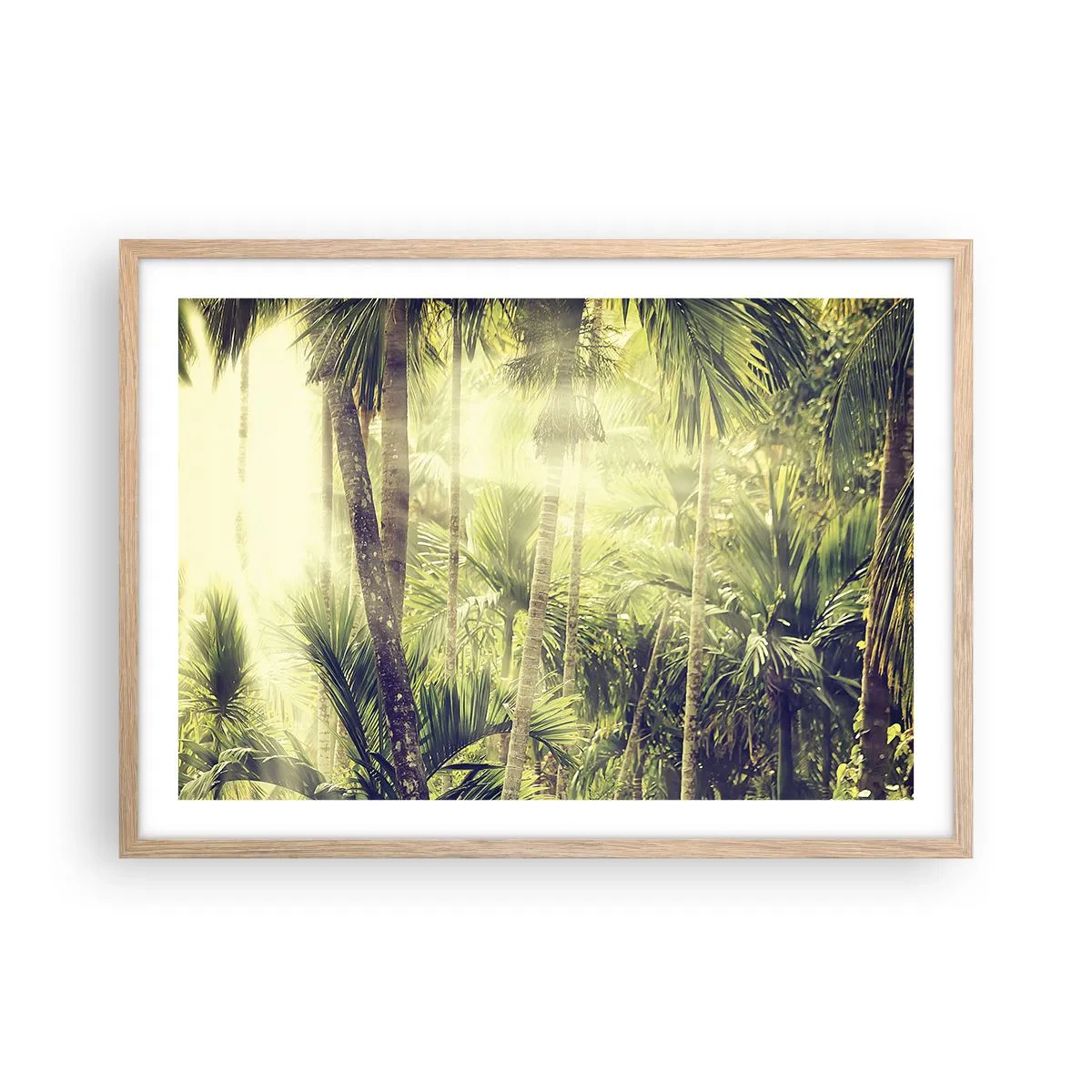 Een poster in een licht eiken lijst - In groene hitte - 70x50 cm