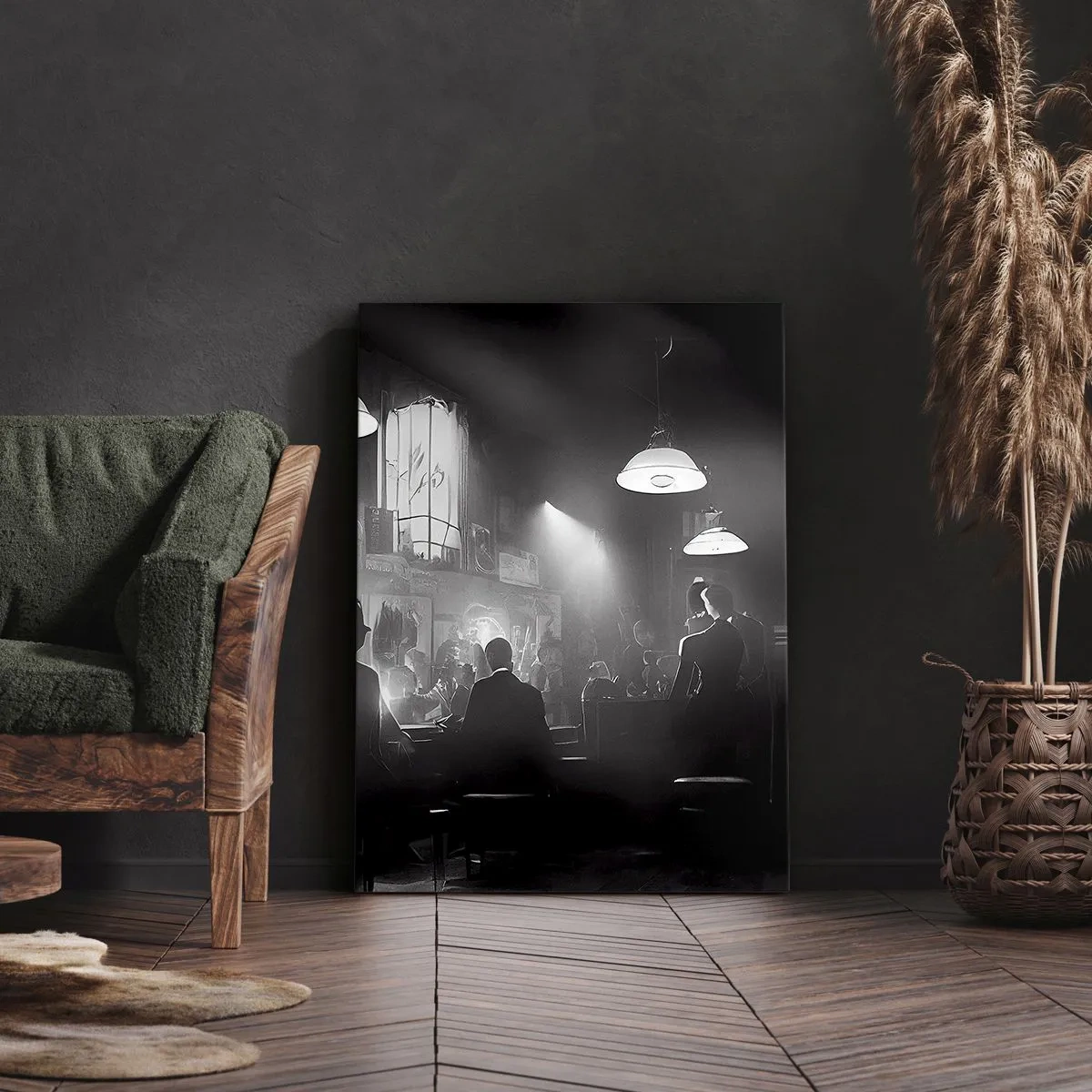 Schilderen op canvas - In jazz-sfeer - 45x80 cm