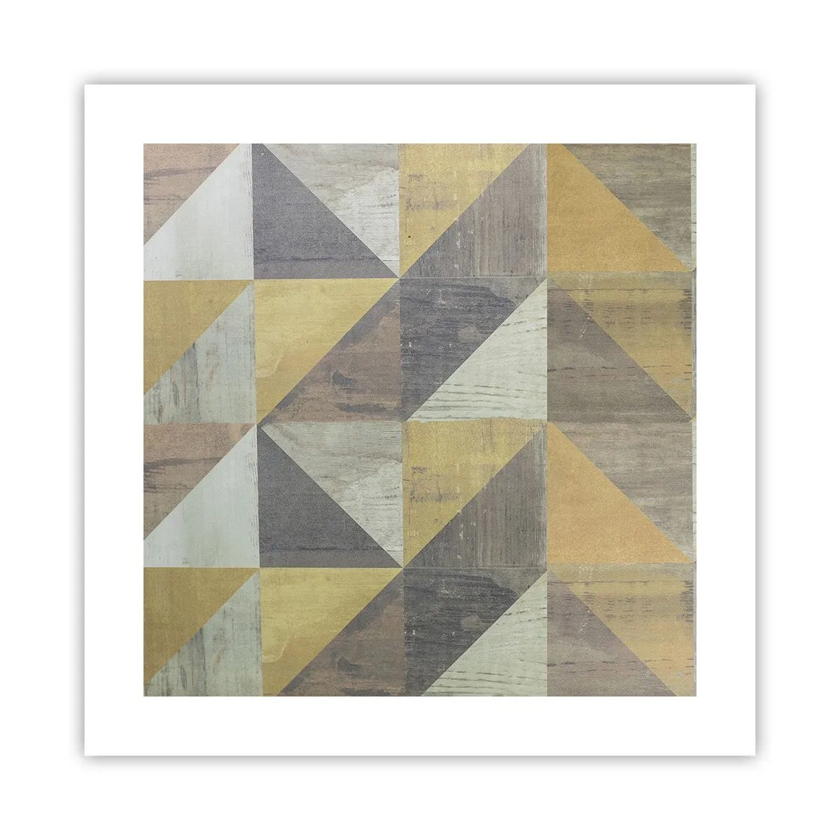Poster - Op de hoek van de driehoek - 40x40 cm