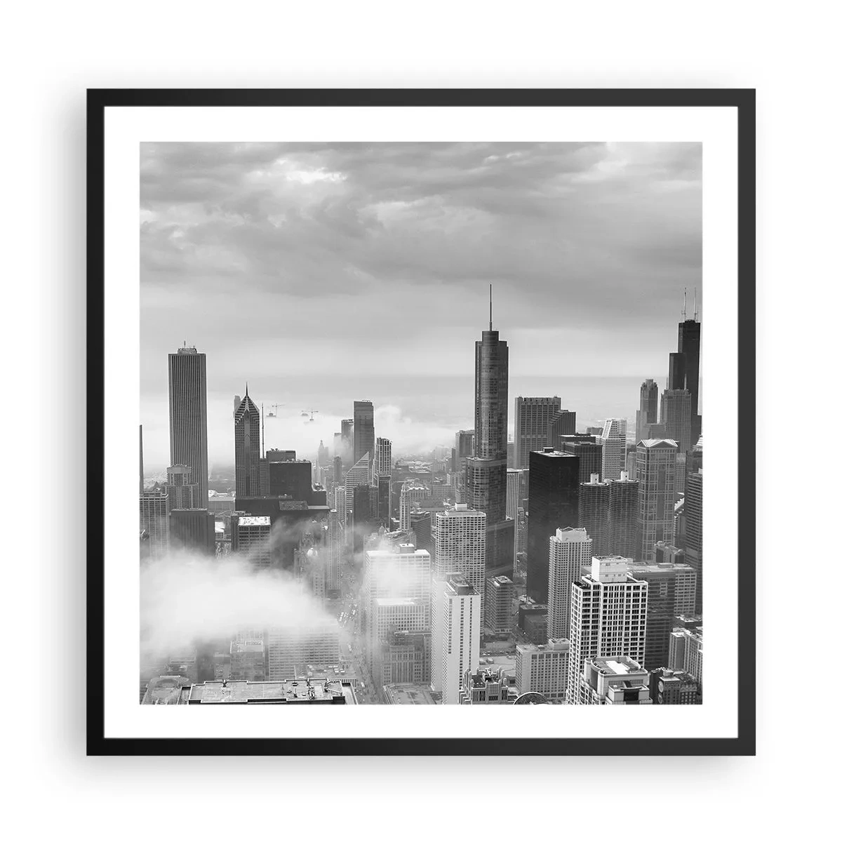 Poster in een zwarte lijst - Amerikaans landschap - 60x60 cm