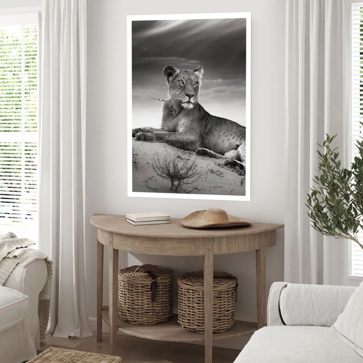 Poster - De koningin van de woestijn rust - 30x40 cm