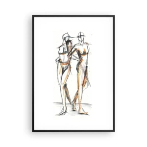 Poster in een zwarte lijst - Een studie van genade - 70x100 cm