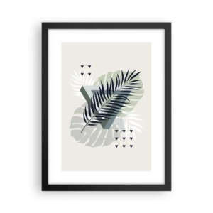 Poster in een zwarte lijst - Natuur en geometrie - twee orden? - 30x40 cm