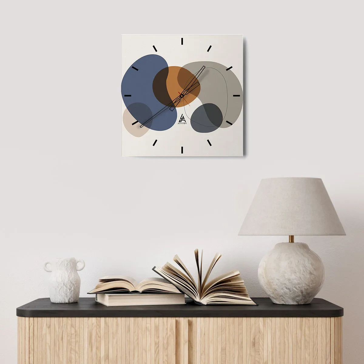 Wandklok - Klok - Kleur druppels - 30x30 cm