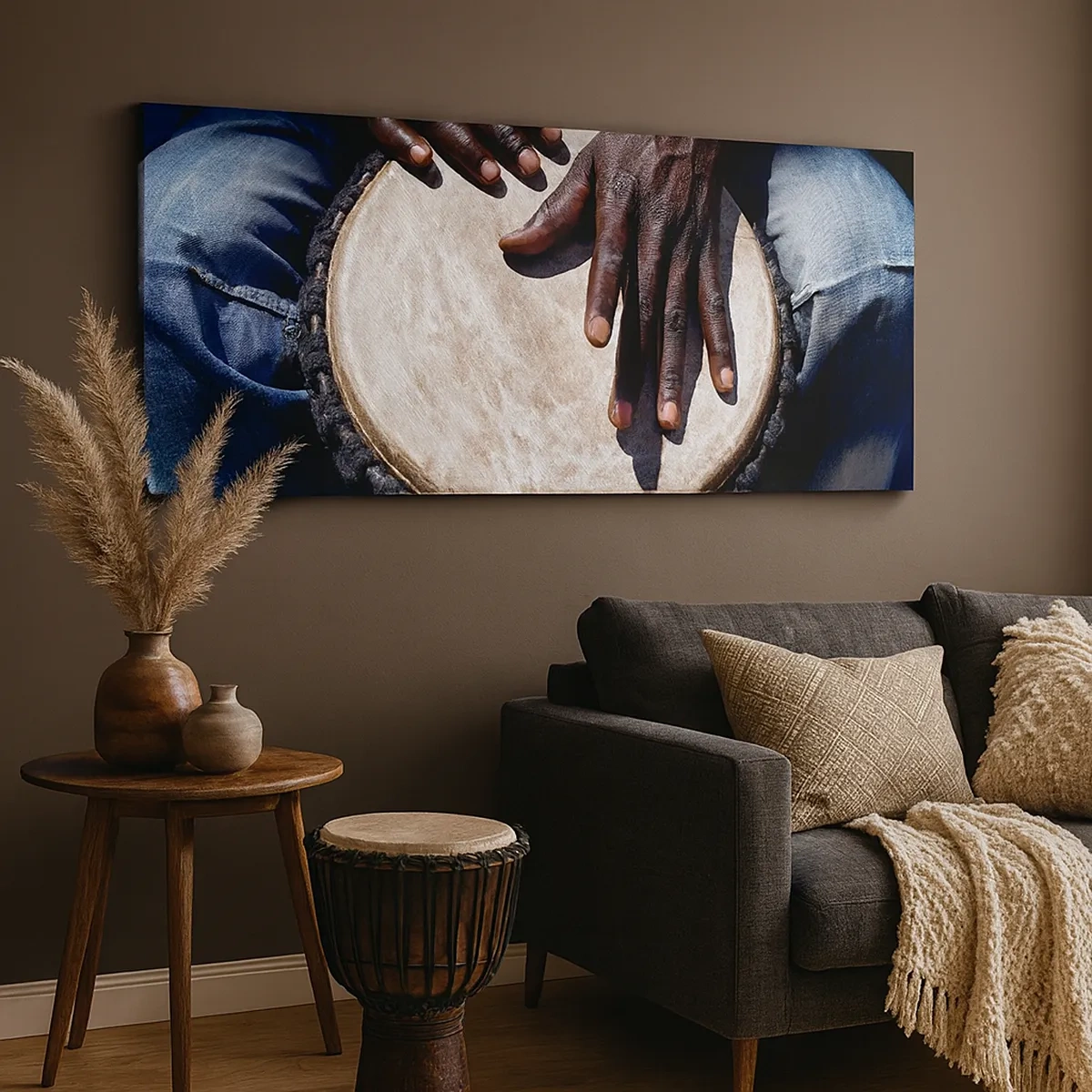 Schilderen op canvas - Leef in je eigen ritme - 30x30 cm