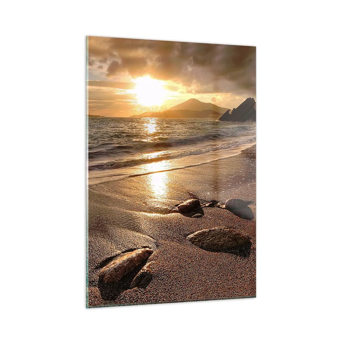 Schilderen op glas - Volg de zon naar de heuvels - 50x70 cm