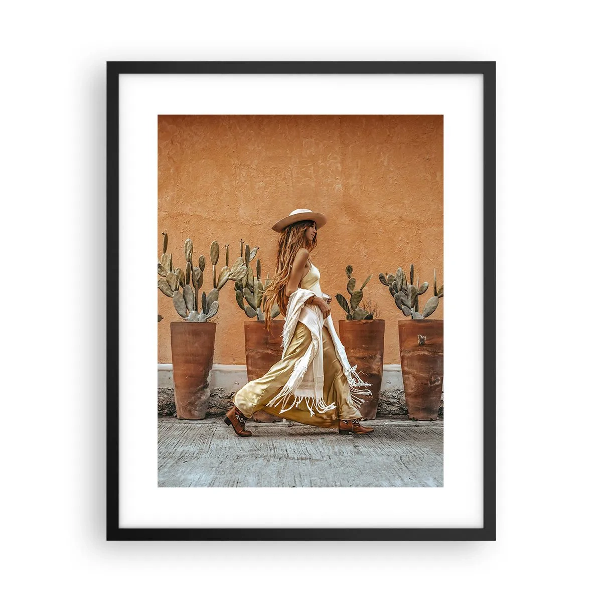 Poster in een zwarte lijst - Hippie-stijl - 40x50 cm