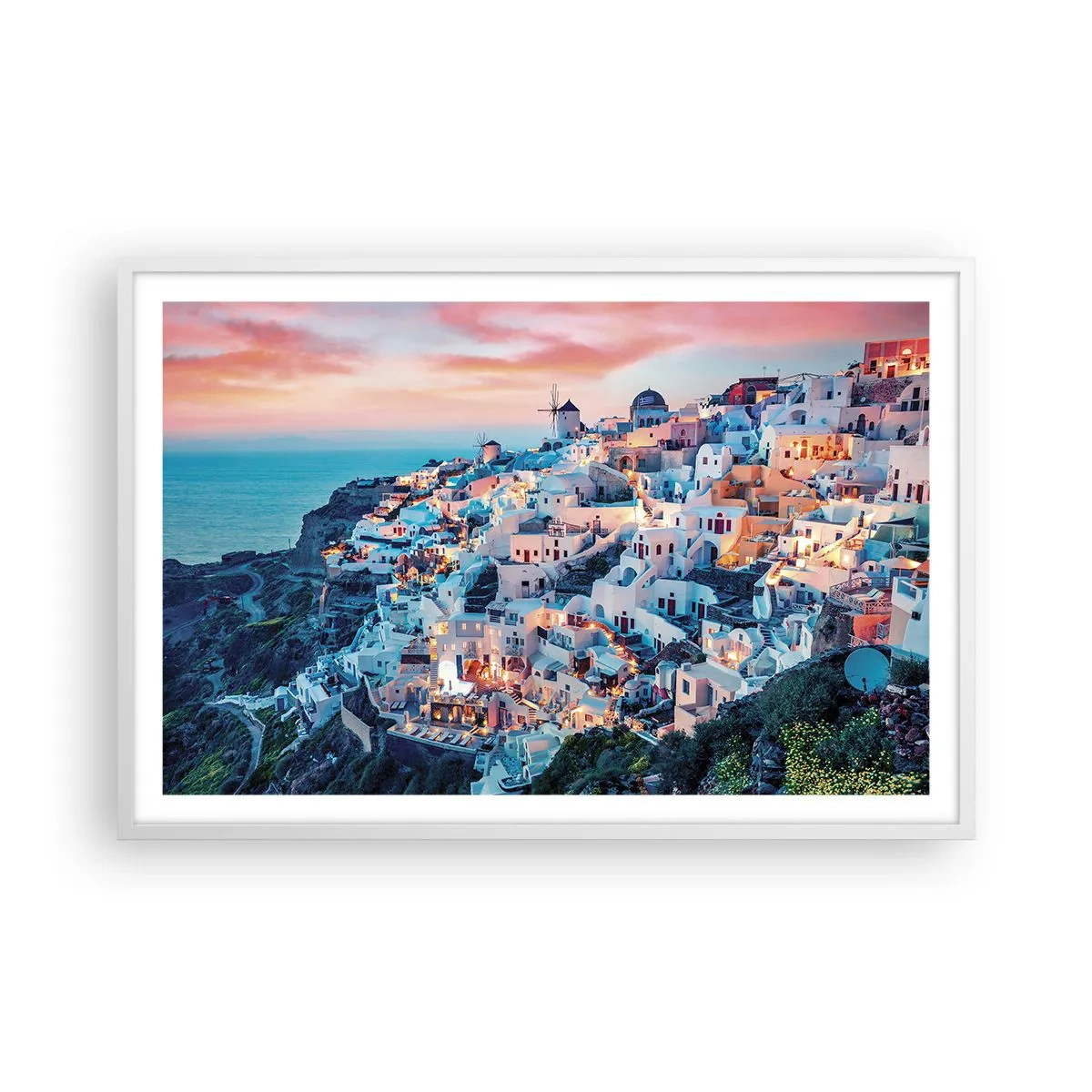 Poster in een witte lijst - Je geweldige Griekse vakantie - 91x61 cm