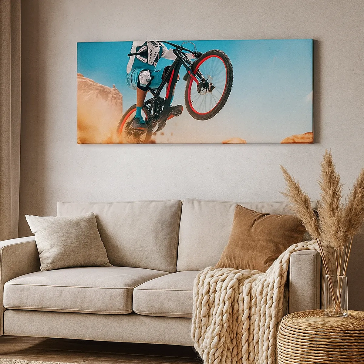 Schilderen op canvas - Fiets waanzin demon - 30x30 cm