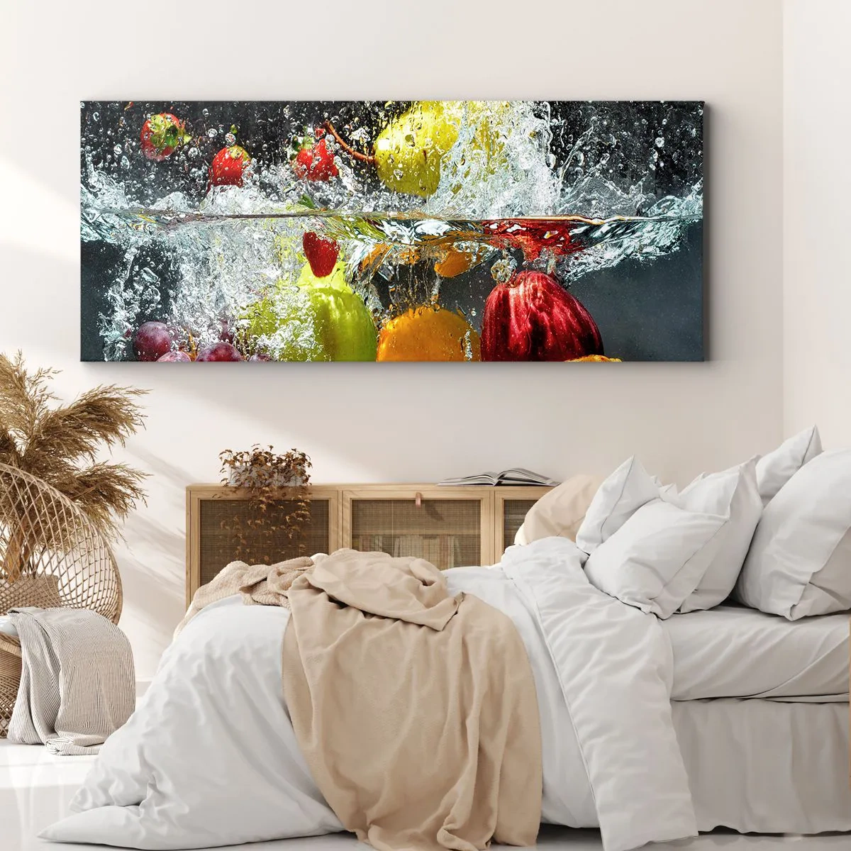 Schilderen op canvas - Fruit verfrissing - 90x30 cm
