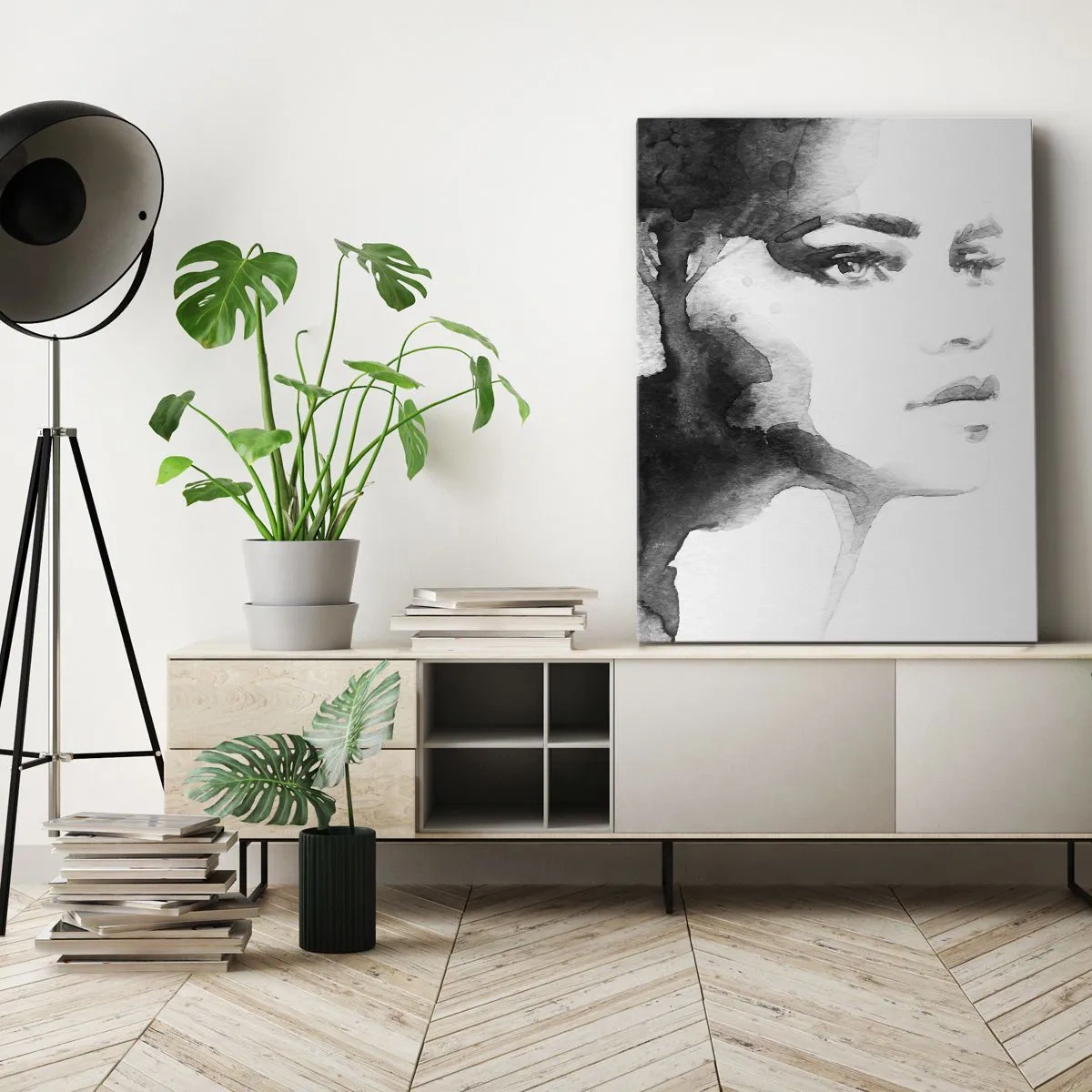 Schilderen op canvas - Gemaakt van mysterie en mist - 45x80 cm