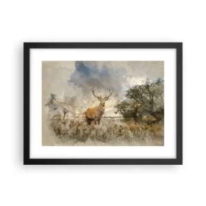 Poster in een zwarte lijst - Waardigheid - kracht - waardigheid - 40x30 cm