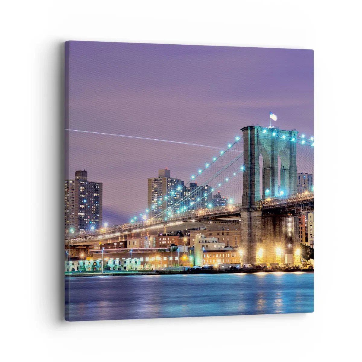 Schilderen op canvas - Al vele jaren de Brooklyn Bridge - 40x40 cm
