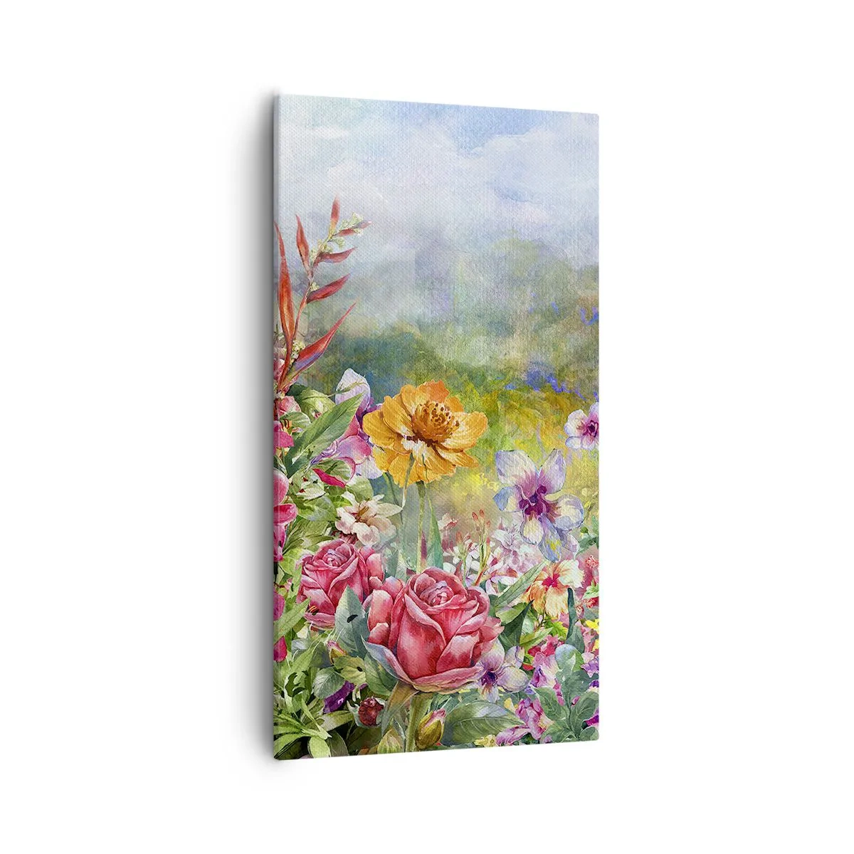 Schilderen op canvas - Een tuin die gek is geworden - 55x100 cm