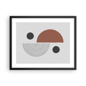 Poster in een zwarte lijst - Perfectie van het wiel - 50x40 cm