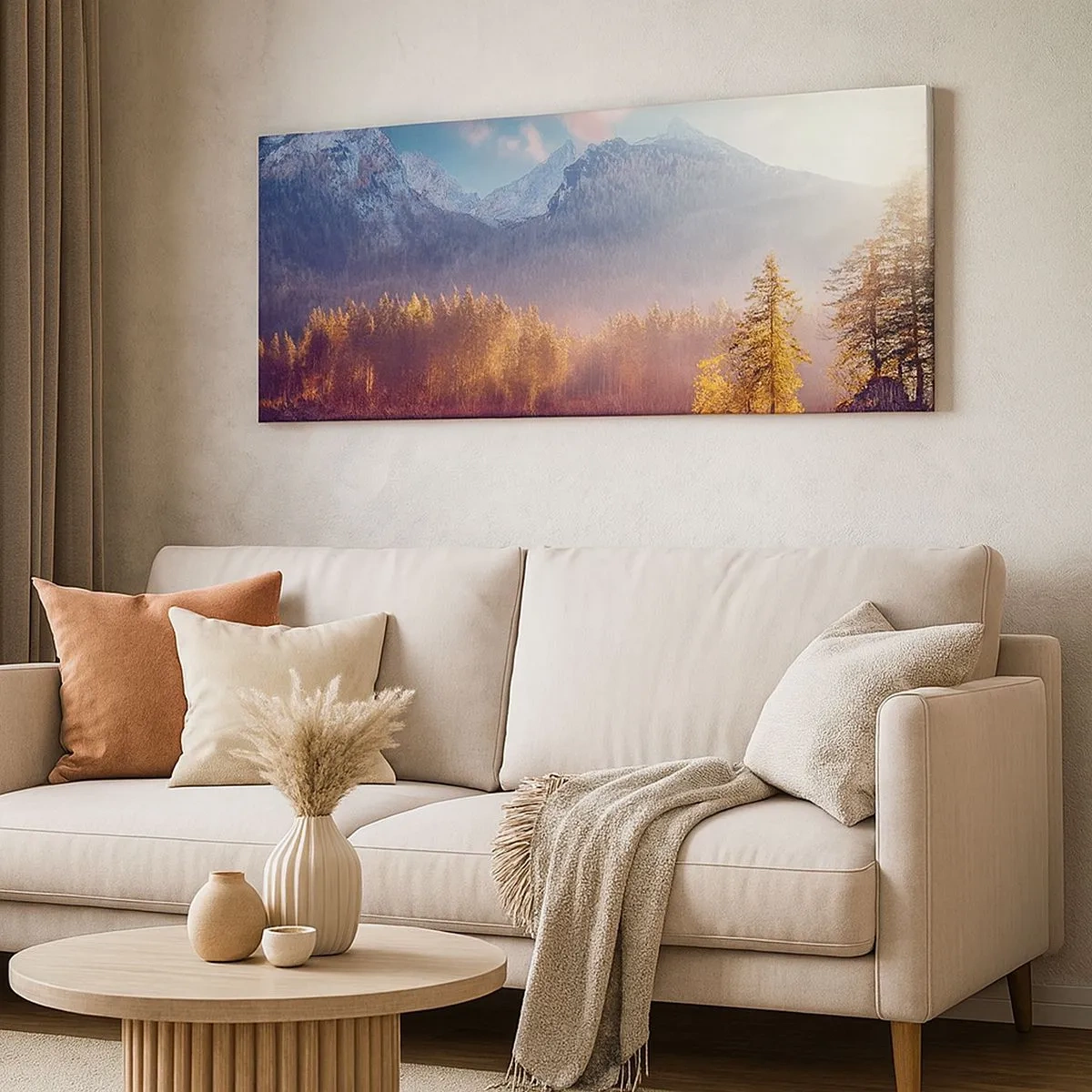 Schilderen op canvas - In bergen en dalen - 100x40 cm