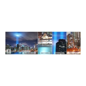 Fotobehang Monster Zelfklevend Deluxe Sticker - De hemel met het licht bereiken - Stad, New York, Architectuur - 100x30 cm