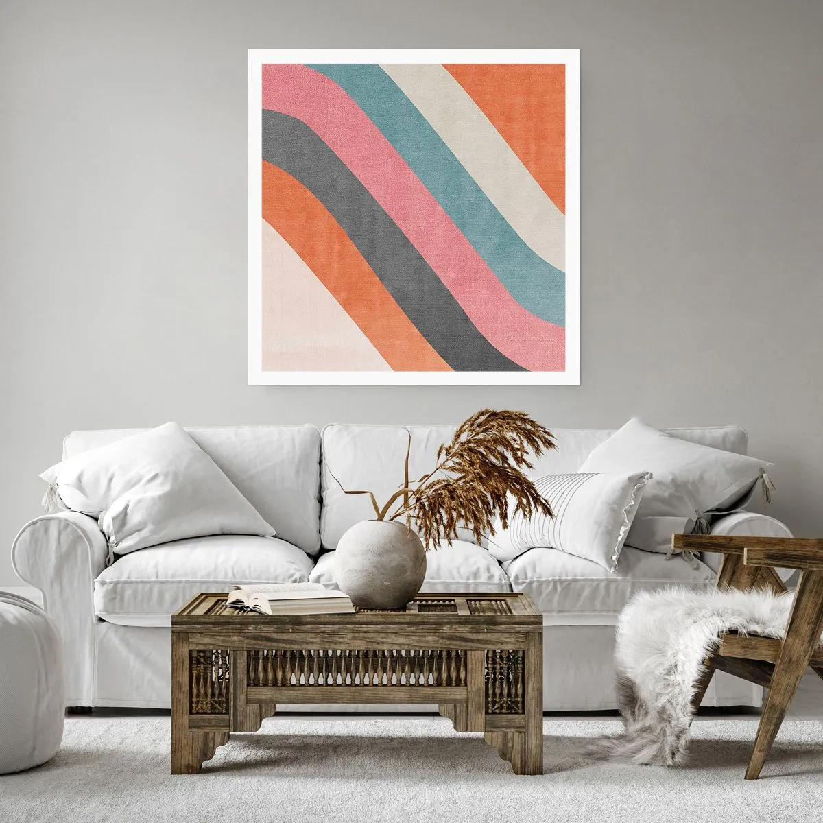 Poster - Diagonale compositie – beweging - 40x40 cm