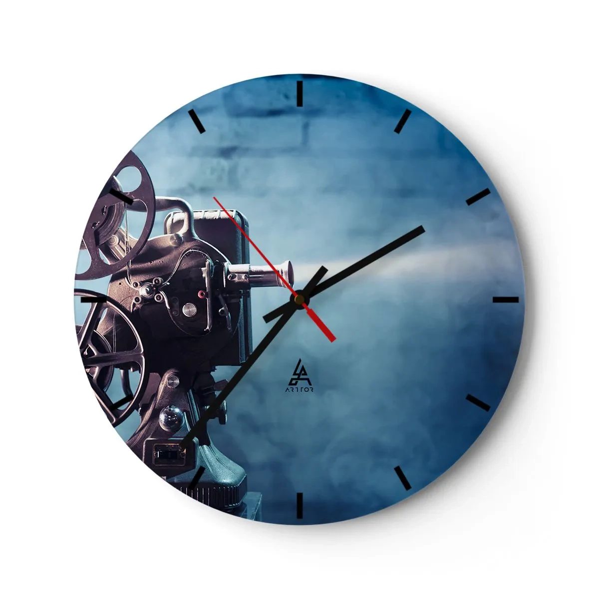 Wandklok - Klok - In de oude bioscoop - 40x40 cm