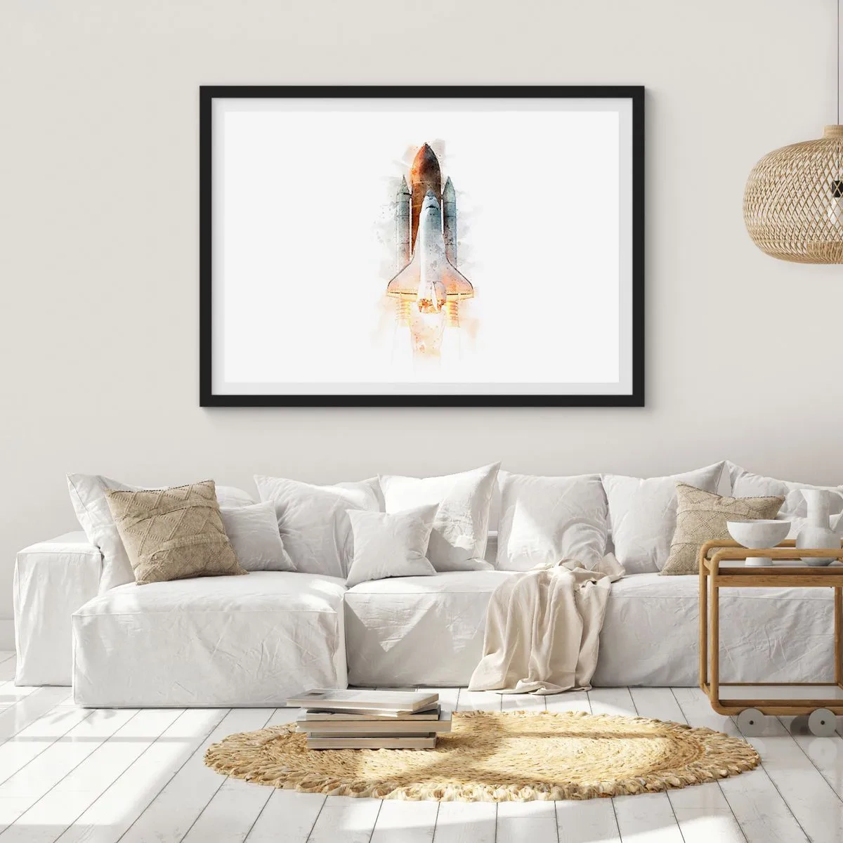 Poster in een zwarte lijst - Ontdekkingsreizigers, aan de slag - 91x61 cm