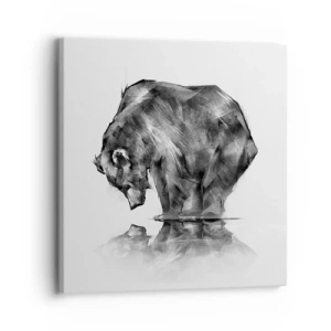 Schilderen op canvas - Leuk om een geliefde persoon te zien - 30x30 cm