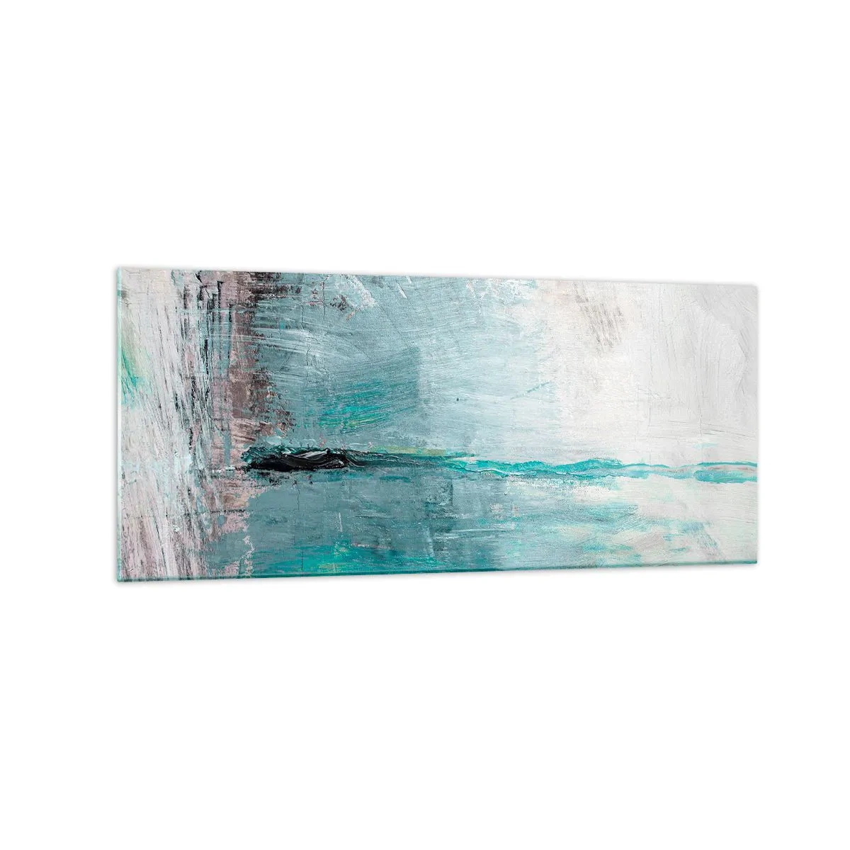 Schilderen op glas - Horizontaal in blauw - 120x50 cm