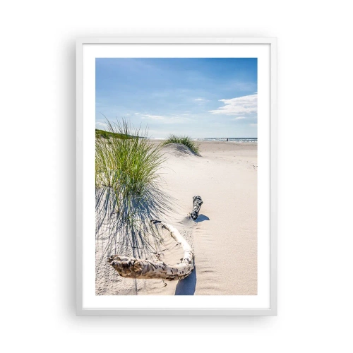Poster in een witte lijst - De mooiste zandstrand? Oostzee-strand - 50x70 cm