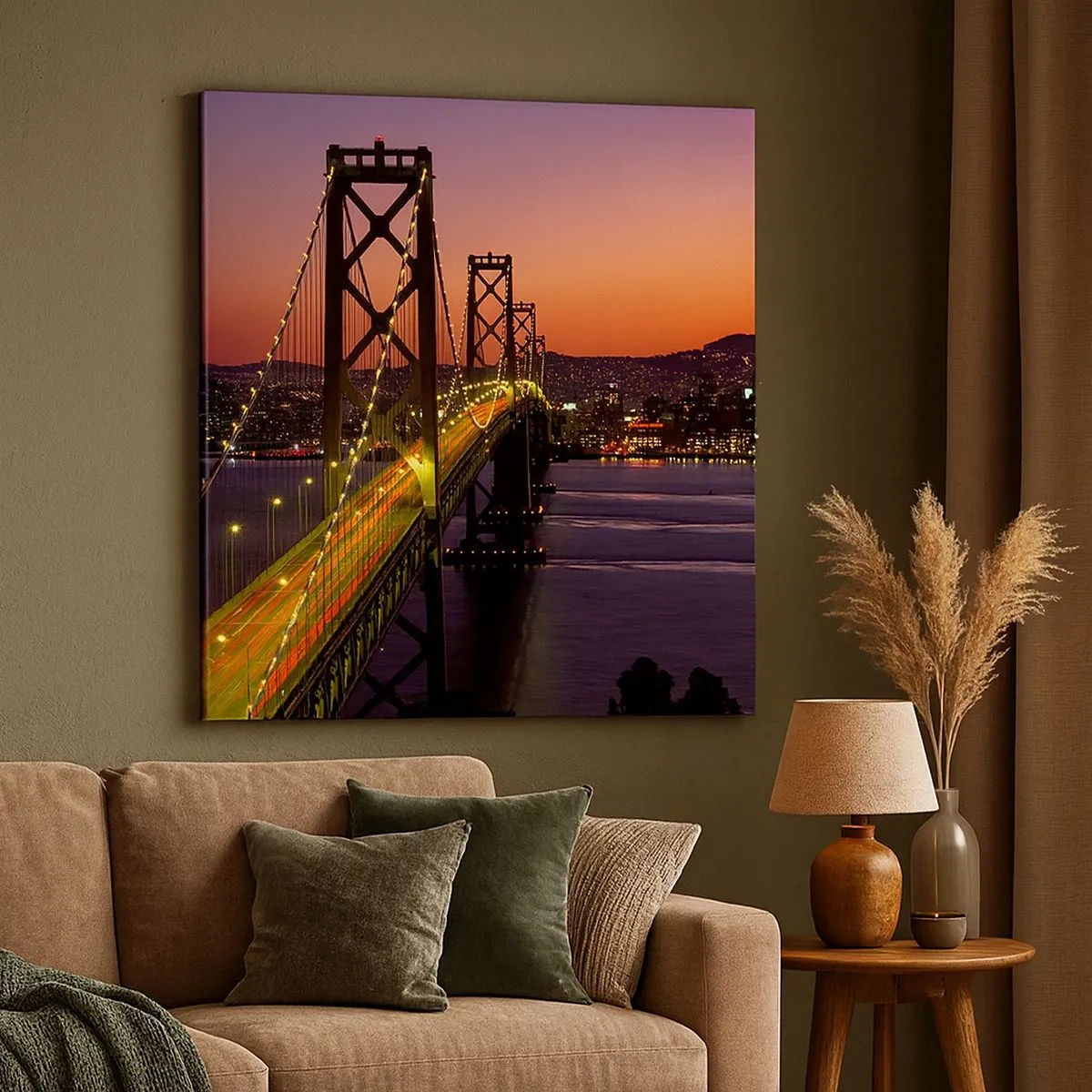 Schilderen op canvas - Violette avond - 30x30 cm