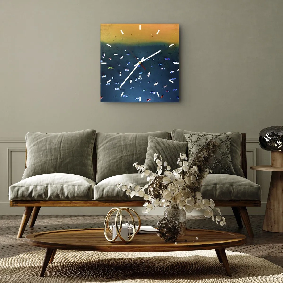 Wandklok - Klok - Vakantie spel - 30x30 cm