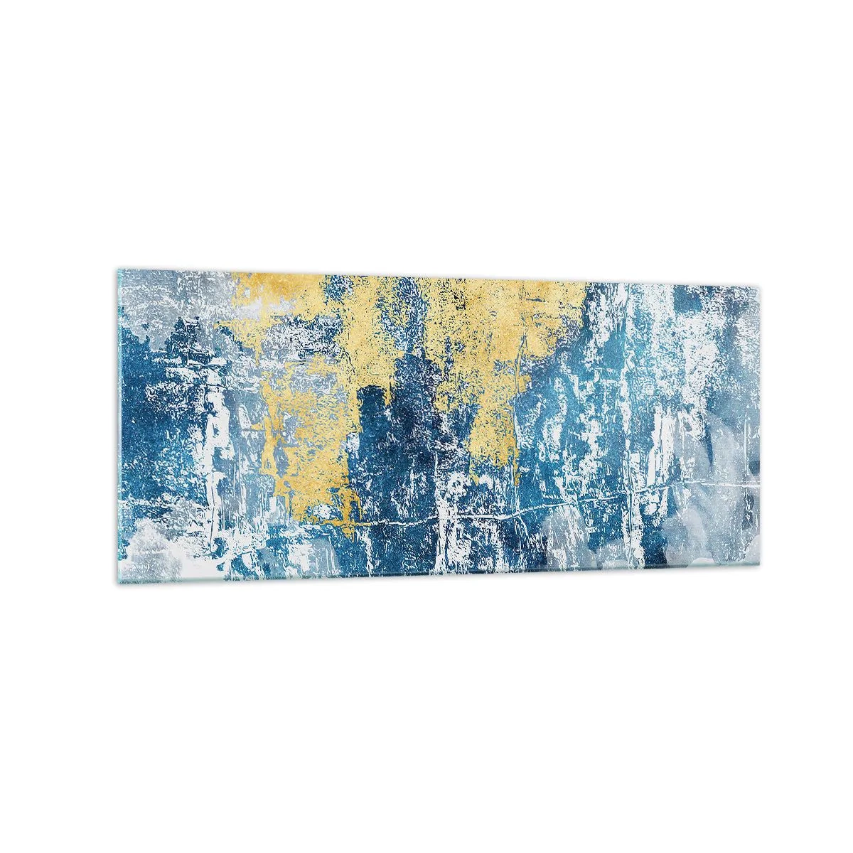 Schilderen op glas - Abstractie vol met weer - 120x50 cm