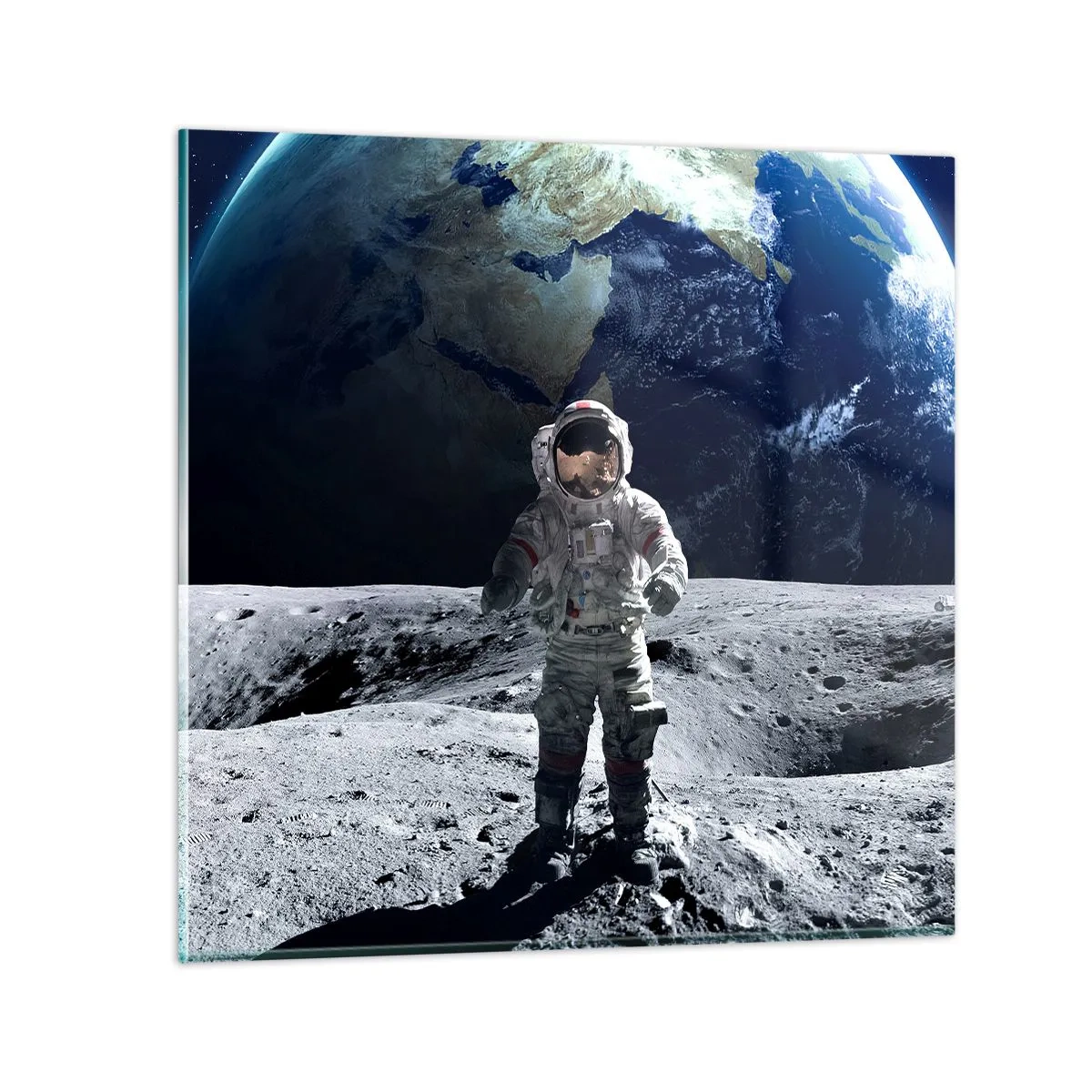 Schilderen op glas - Groetjes van de maan - 40x40 cm