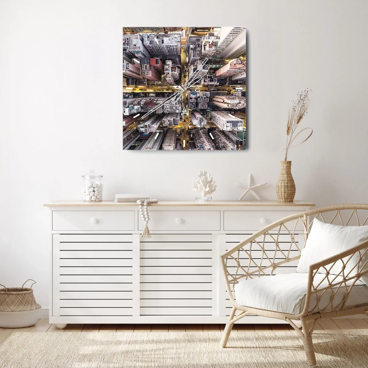 Wandklok - Klok - Groeten uit Hong Kong - 30x30 cm