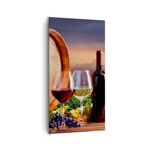 Schilderen op canvas - Het leven smaakt hier - 65x120 cm