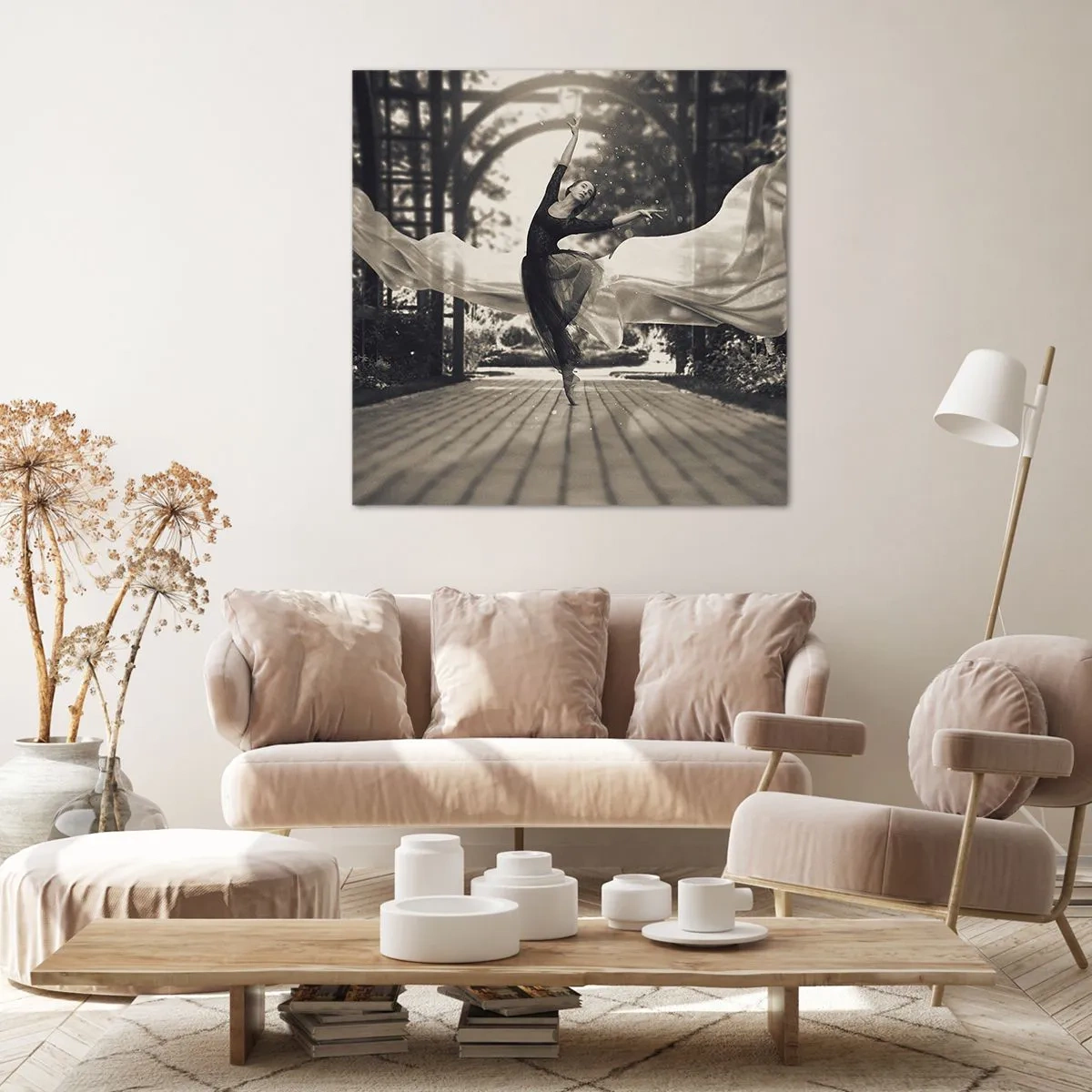 Schilderen op canvas - De dans van de tuingeest - 30x30 cm