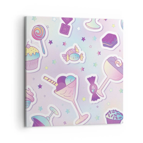 Schilderen op canvas - Dat het elke dag een verjaardag zou zijn - 50x50 cm