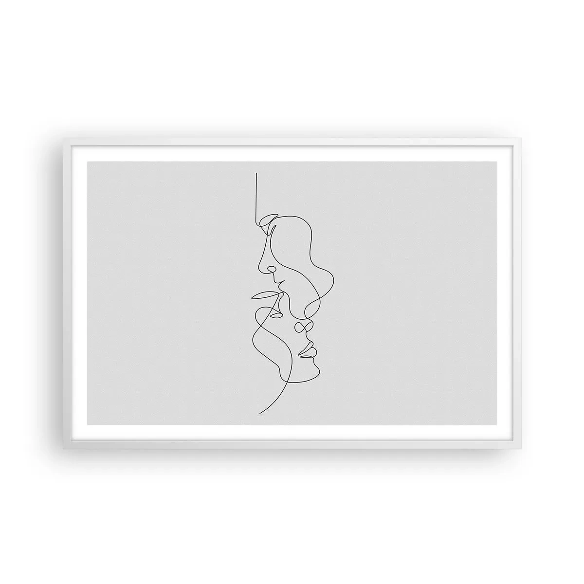 Poster in een witte lijst - De hitte van bittere verlangens - 91x61 cm