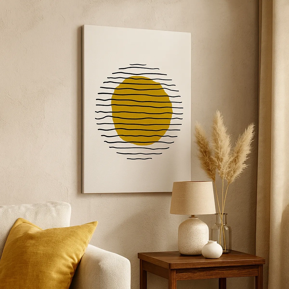 Schilderen op canvas - Abstractie trillend van warmte - 50x70 cm