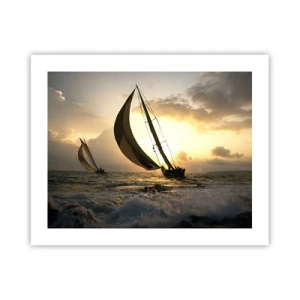 Poster - Met de wind en tegen de wind - 50x40 cm