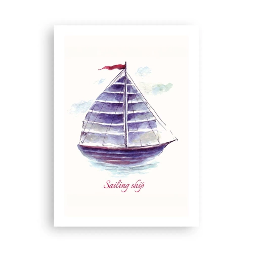 Poster - Volle zeilen en rustig water - 50x70 cm