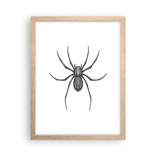 Een poster in een licht eiken lijst - Verontrustende precisie - 30x40 cm