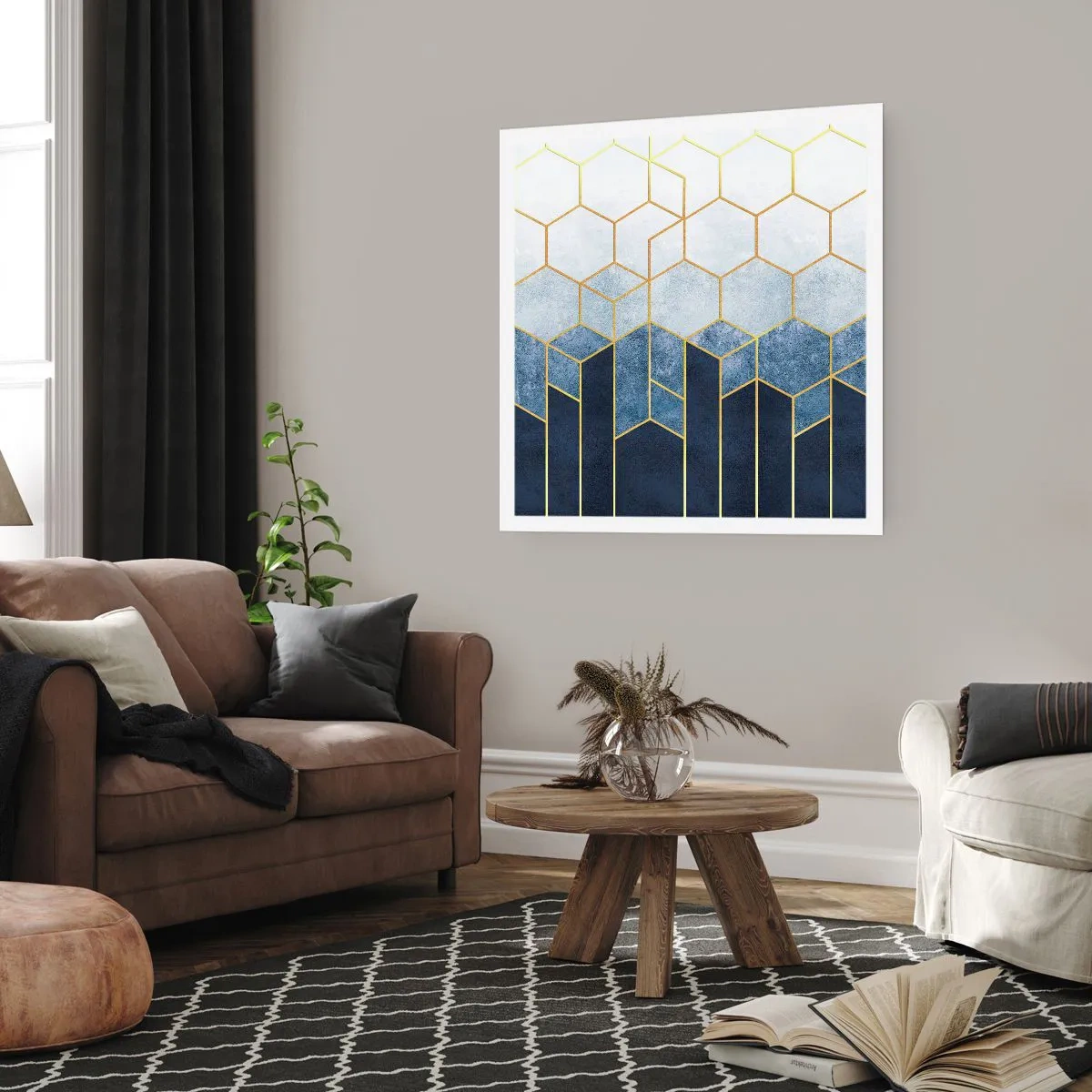Poster - Compositie in een gesyncopeerd ritme - 30x30 cm