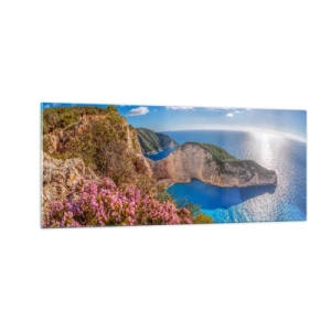 Schilderen op glas - Mijn geweldige Griekse vakantie - 100x40 cm